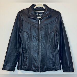 Wilsons Leather Maxima Women’s 100% Black Leather Jacket Size M